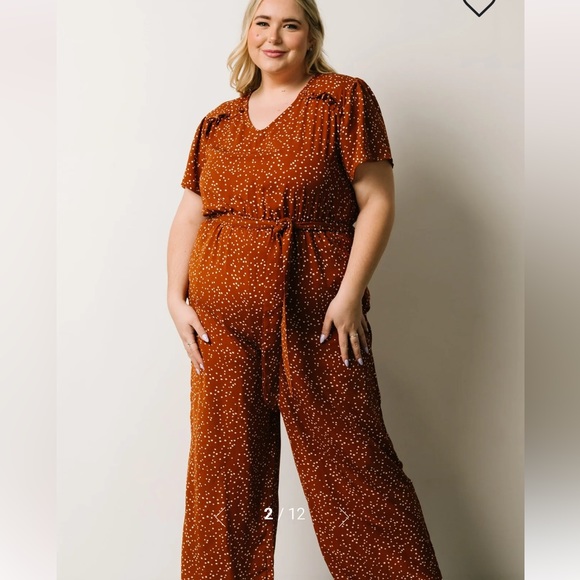 Baltic Born Pants - NWT Baltic Born Dakota Jumpsuit | Rust Print Sz 1XL